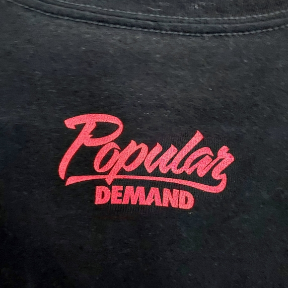 Popular Demand Black Red USA Flag T-Shirt Size Medium - Picture 8 of 9